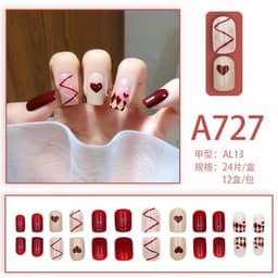 image-Fresh French flowers, cute ins wind, ice and transparent stars, long style, short style, white, high-end manicure and wearable nails