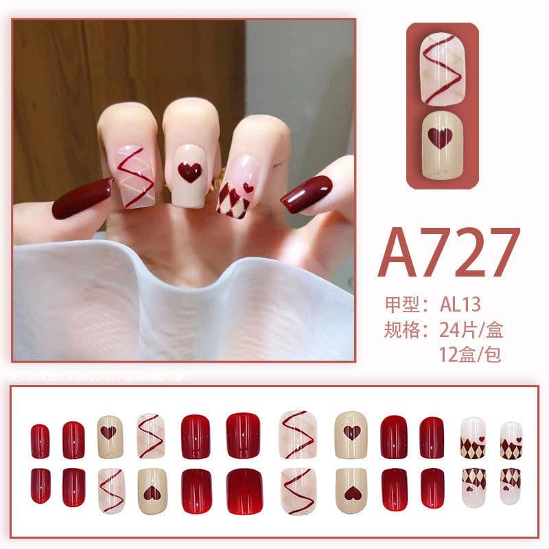 image-Fresh French flowers, cute ins wind, ice and transparent stars, long style, short style, white, high-end manicure and wearable nails