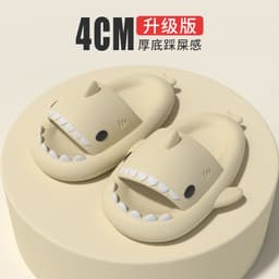image-Couple Shark Slippers - Grey EVA Unisex