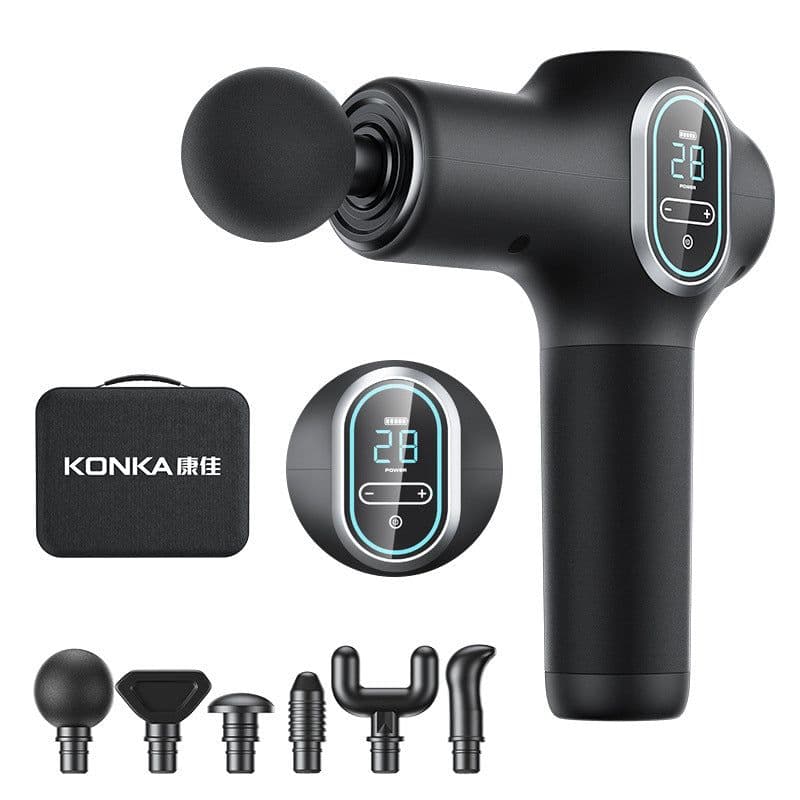 image-Electric Massage Gun - 2500mAh 30 Gears 6 Heads