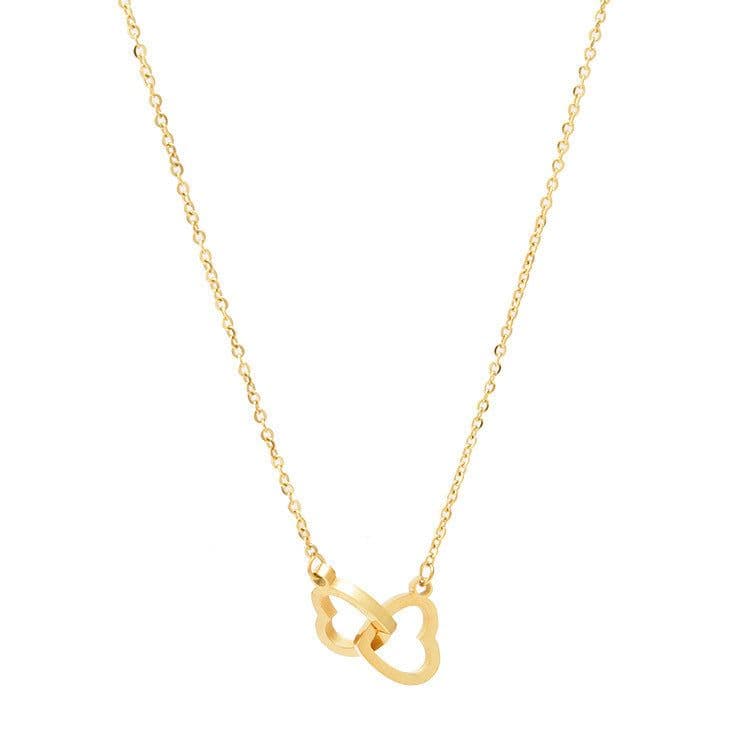 image-Titanium Steel Heart Necklace - Silver 41-50cm