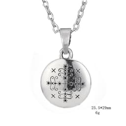 image-Foreign trade fashion hot sale manufacturers wholesale trend personality all-match couple models round card wax rope cross chain alloy necklace