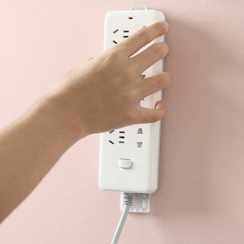 image-Plug-in Socket Organizer - Orange Wall Mount