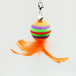 image-Cat Teaser Wand - Colorful Feather Bird Steel Wire Rod