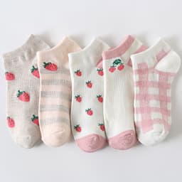 image-Socks women's socks shallow mouth spring and autumn cute Japanese cartoon brown bear summer thin invisible short boat socks women