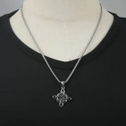 image-Titanium Steel Celtic Knot Pendant Necklace - Gold