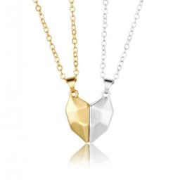 image-Longrui Love Magnet Couple Necklace - Black Heart
