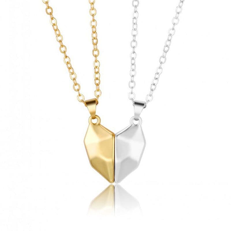 image-Longrui Love Magnet Couple Necklace - Black Heart