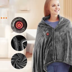 image-Smart Electric Flannel Heating Blanket USB Charging - Cold Protection