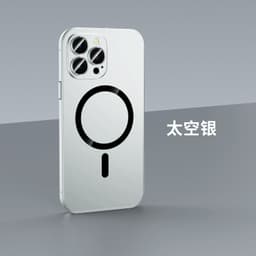 image-Magnetic iPhone 15 Pro Max Phone Case - Titanium Gray Metal with Lens Film