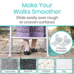 image-Cross-border Amazon Hot-selling Walker Universal Accessories Sled Foot Mat Glide Plate