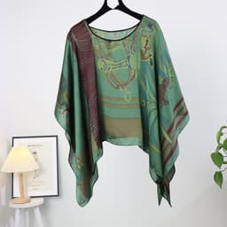 image-Silk Scarf Shawl - Women's Summer Sunscreen Large