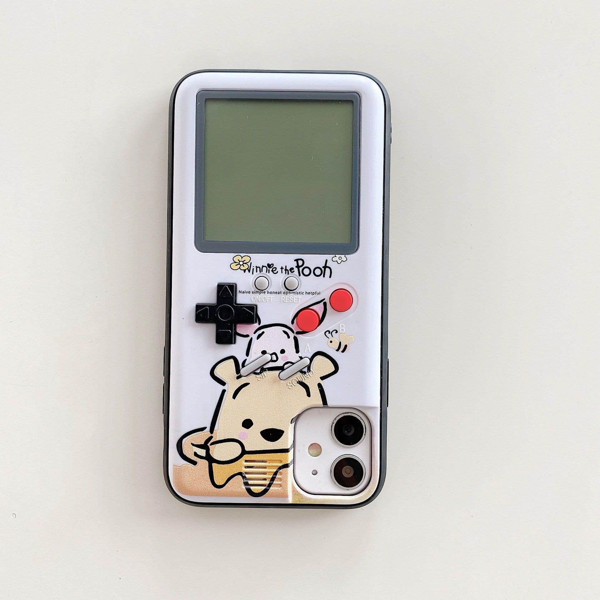 image-Tetris black and white screen Apple 13/12 suitable for iPhone 14promax game console mobile phone case xs/8p