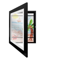 image-Cross-border new Kids Art Frames children's art photo frame wooden oil painting storage box flip photo frame