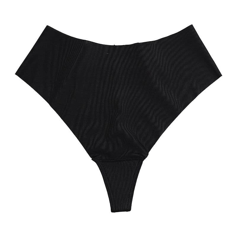 image-High Waist Breathable Cotton Crotch Underwear, XL, Ice Silk T-Shape