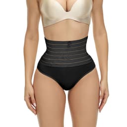 image-Women's High Waist Cotton Briefs Seamless Shaping