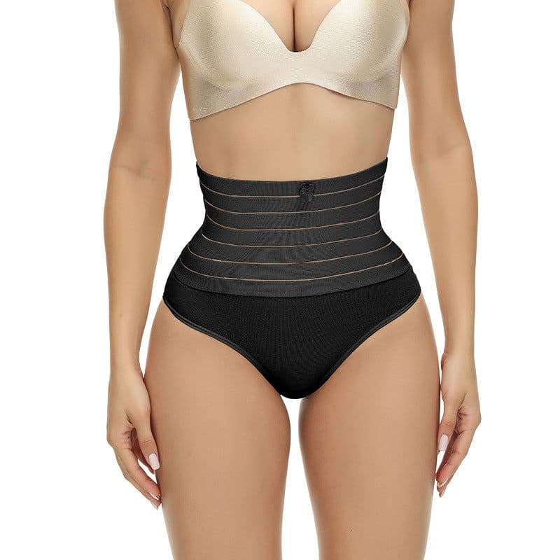 image-Women's High Waist Cotton Briefs Seamless Shaping