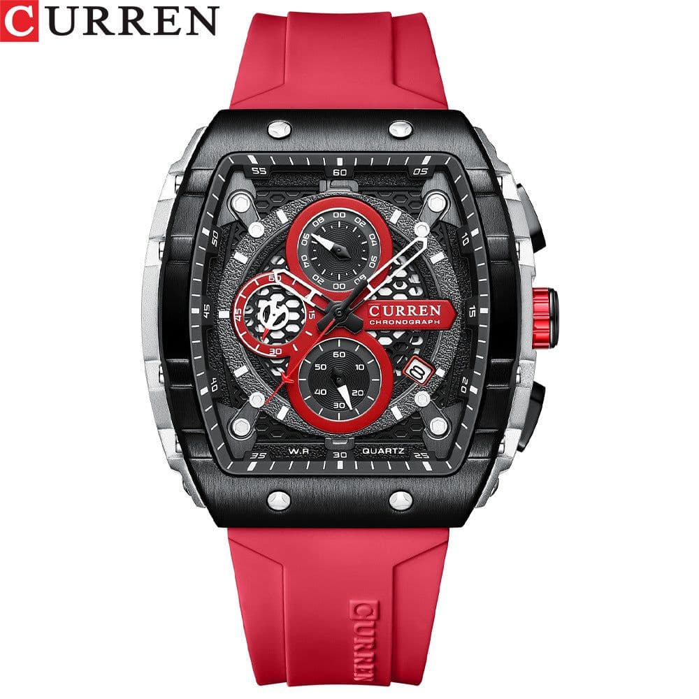 image-Curren 8442 Men's Quartz Sport Watch - Fashionable Six-Pin Design