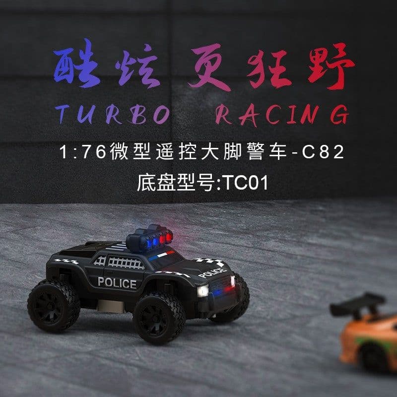 image-TURBO RACING 1:76 Police Car C82 RC Remote Control