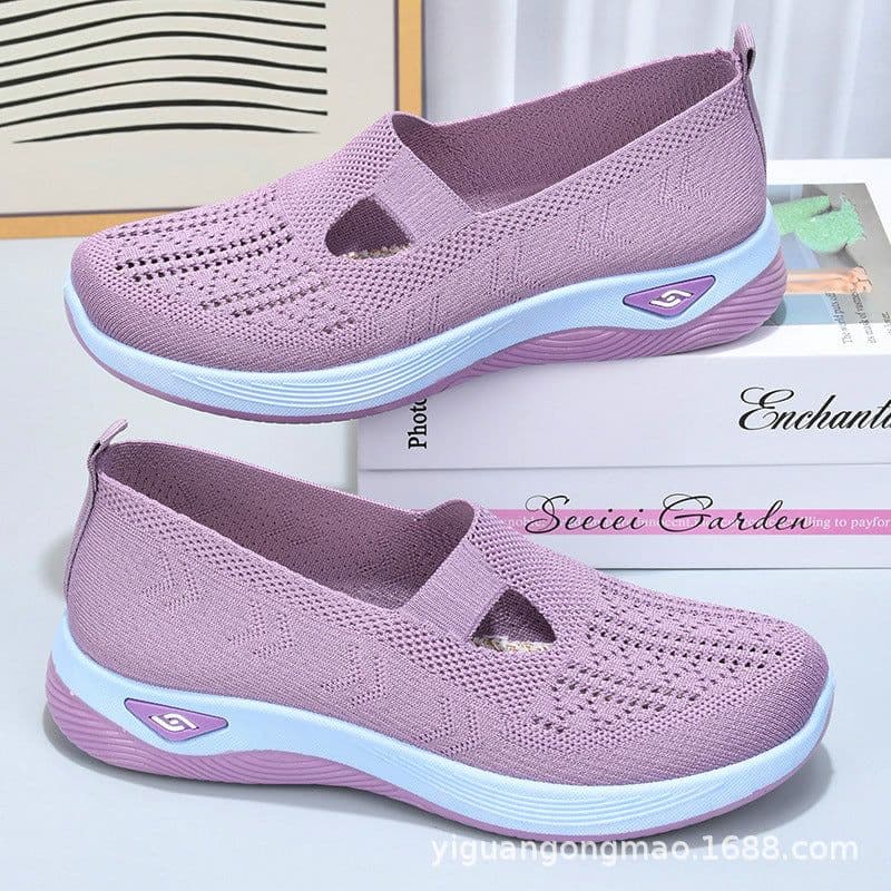 image-Women's Mesh Walking Shoes - Taro Flat Sole