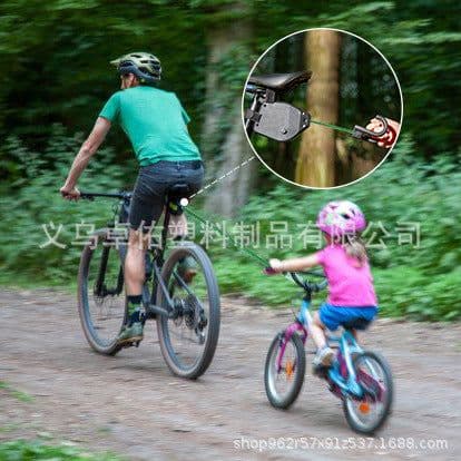 image-Outdoor Mountain Bike Tow Rope - Black Nylon 250cm
