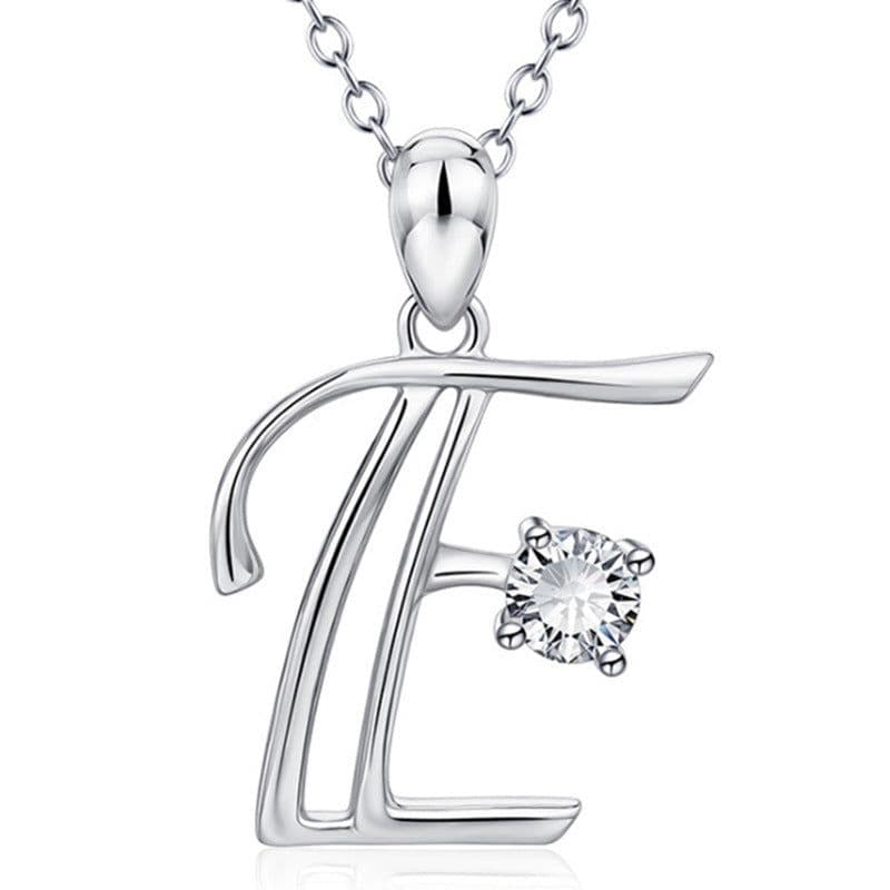 image-Baoshina Alphabet Diamond Pendant Necklace 26 Letters Jewelry Crossborder Supply