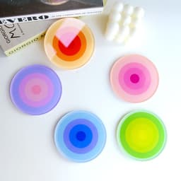 image-Simple Acrylic Coaster - Heat Insulation