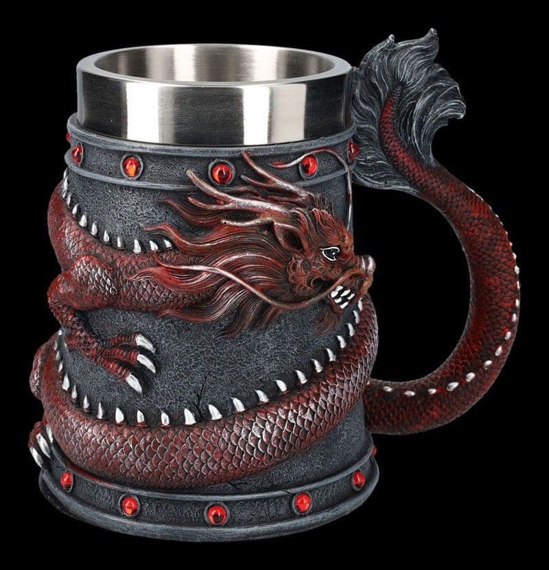 image-Bohong Golden Dragon Goblet Beer Mug, 128ml Stainless Steel