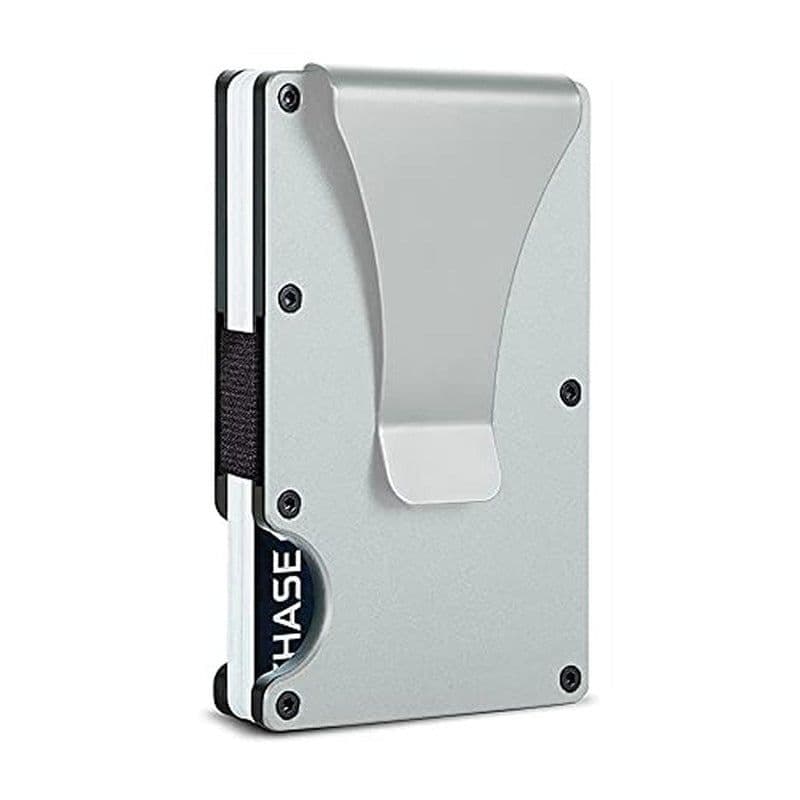image-Aluminum Alloy RFID Credit Card Holder - Silver 2 in 1 Anti-Theft