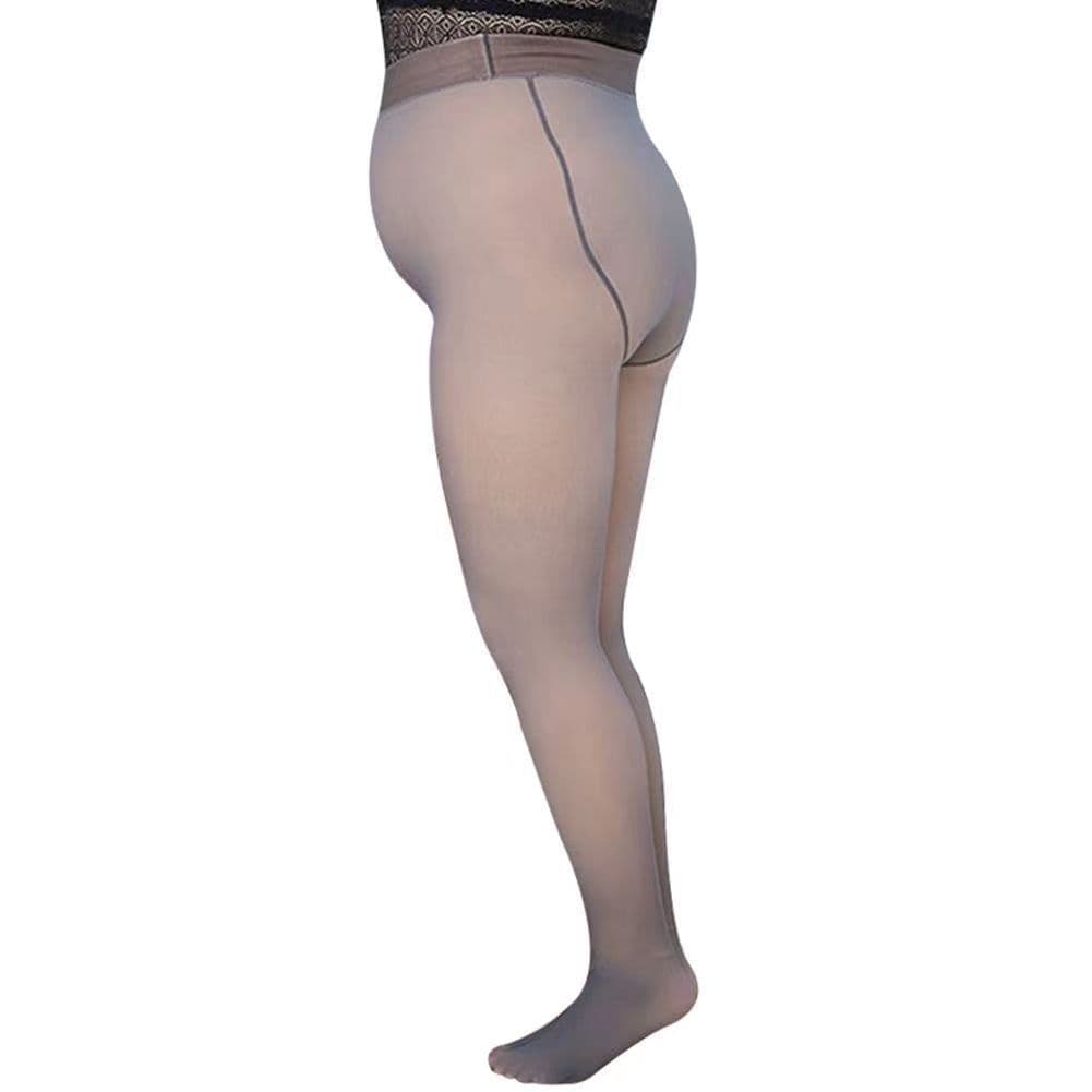 image-Women's Winter Thick Pantyhose - Coffee Translucent Large
