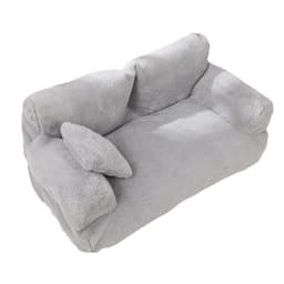 image-Pet Sofa Bed - Rabbit Plush Khaki S 45x38x22cm