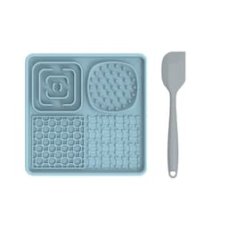 image-Pet Licking Mat - Blue Silica Gel Slow Feed Placemat, Gift (60 characters)