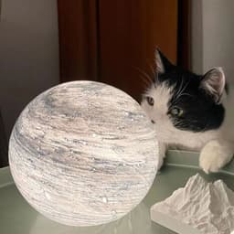 image-Shigeichi Planet Table Lamp - Blue Black Glass LED