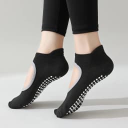image-Women's Anti-Slip Yoga Socks - Light Purple Short
