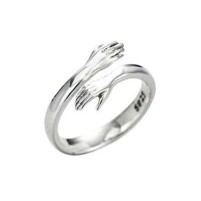image-Carlyle love hug couple ring Korean version Jane Eyre fashion hug ring open couple ring wholesale jewelry