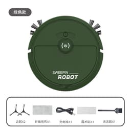 image-Smart Robot Vacuum Cleaner - Army Green 1000Pa