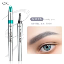 image-Cross-border QIC Japanese four-head eyebrow pencil imitation wild eyebrow waterproof non-smudge four-claw forked liquid eyebrow pencil
