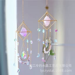 image-Natural raw stone amethyst powder crystal decoration air plant stand AB colorful lighting ball gardening crafts living room ornaments