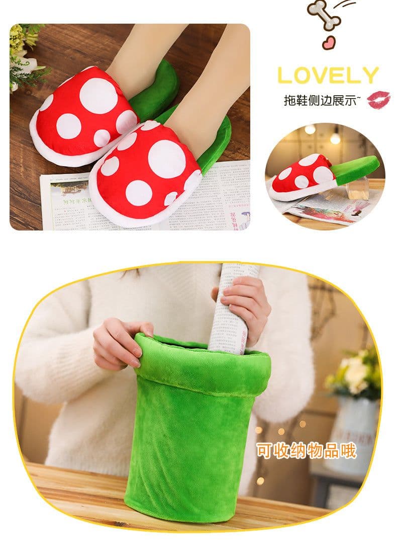 image-slippers warm home cute cotton shoes one piece dropshipping