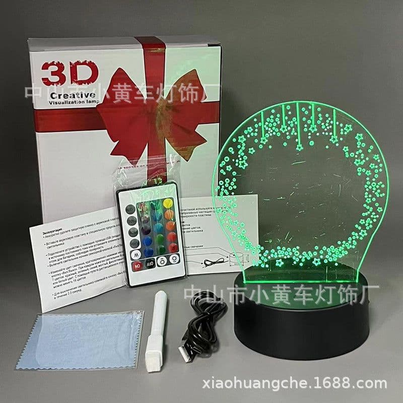 image-16-Color Remote USB 3D Night Light Erasable Graffiti Board Lamp 12*15