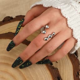 image-Brass Open Ring - Adjustable Women's Statement Ring