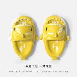 image-My Su Rainbow Shark Slippers Women Non Slip EVA Thick Sole