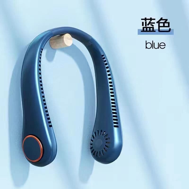 image-USB Charging Neck Fan - Pink Mini Outdoor Gift - 1200mAh-2000mAh Battery - 3 Speeds