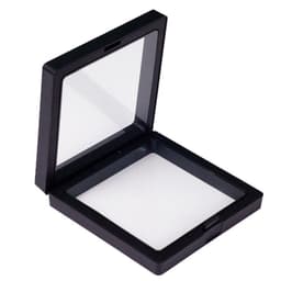 image-Jewelry Ring Storage Box - Orange Cardboard 11x11cm