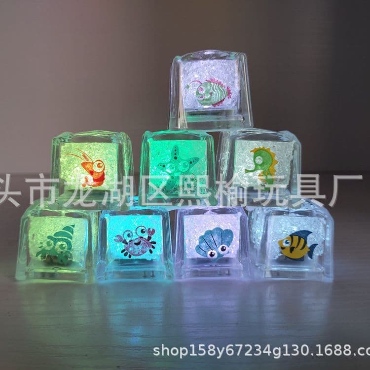 image-Colorful Water Bathing Flashing Lights for Kids, Set of 8, Ocean Pattern