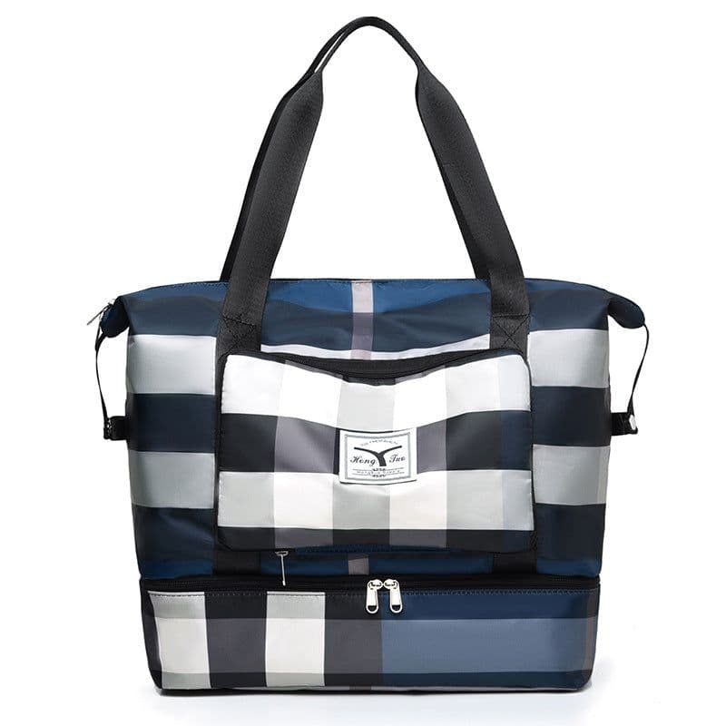 image-Sports Fitness Bag With Independent Shoe Compartment Dry Wet Separation Travel