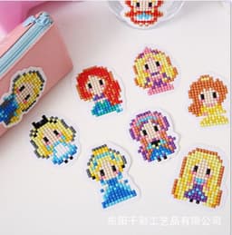image-Douyin Rabbit Year Puzzle Sticker - DIY Crystal Diamond Fridge Decal - Cartoon Style
