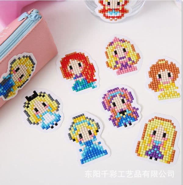 image-Douyin Rabbit Year Puzzle Sticker - DIY Crystal Diamond Fridge Decal - Cartoon Style