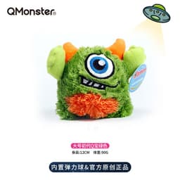 image-Q-monster Plush Dog Toy - Interactive Voice Spiny Ball