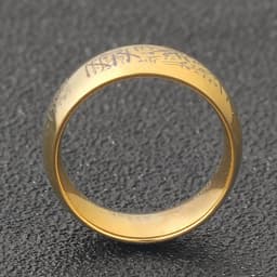image-Titanium Steel Retro Gold Black Ring, 8mm Simple Personalized